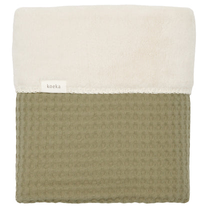 Koeka Couverture pour berceau ou parc Oslo Moss teddy