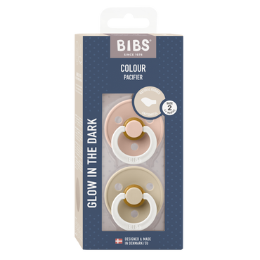 Bibs Sucette 6 - 18 mois Glow in the dark  Vanilla/Blush - 2 pièces