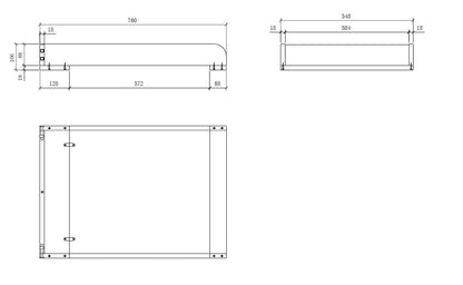 Jaxx 3-delige babykamer (bed + commode + kast met 3 deuren) Erik wit