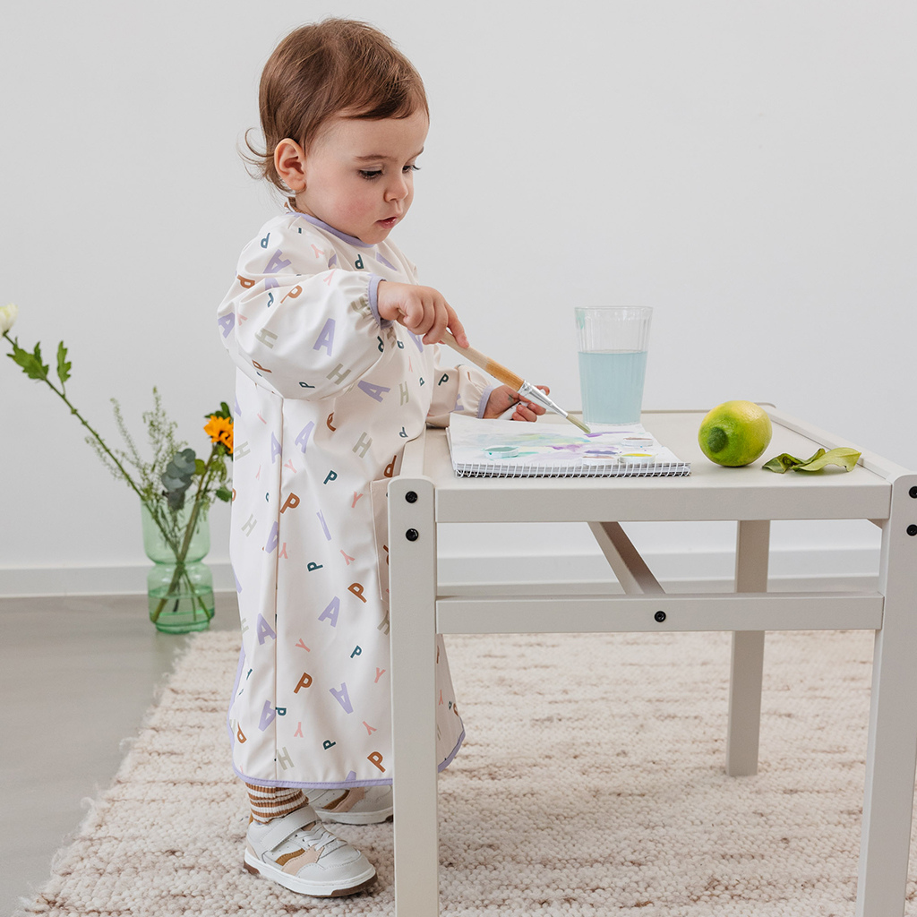Lässig Bavoir à longues manches Happy Fruits Light blue