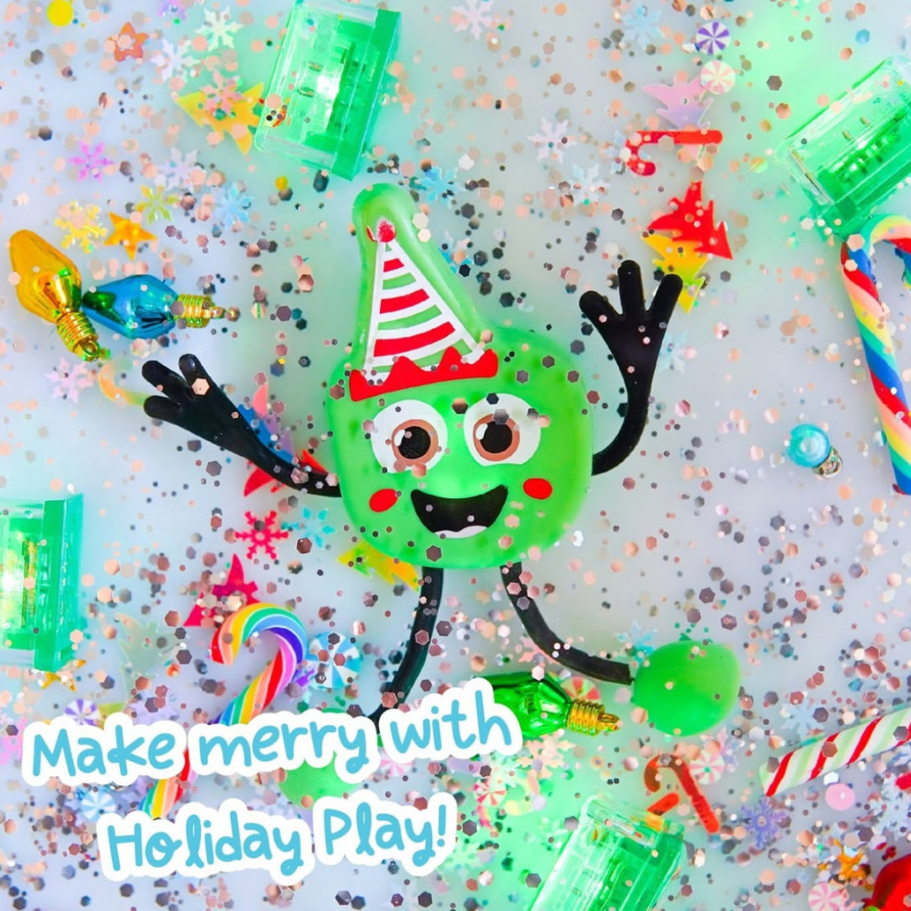 Glo Pals Jouet de bain Light up cubes de Noël - 4 pièces