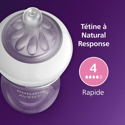 Philips AVENT Zuigfles Natural Response transparant 330 ml - 2 stuks