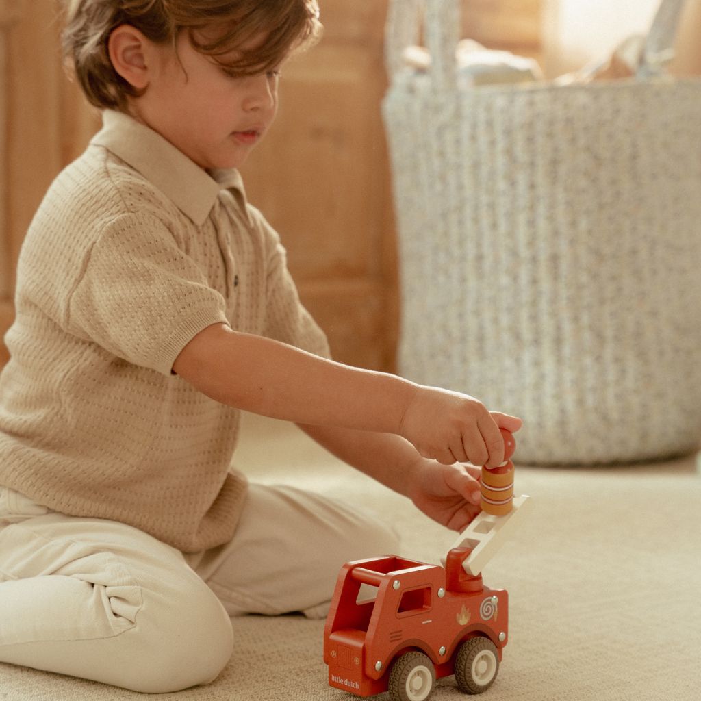 Little Dutch Camion de pompiers en bois