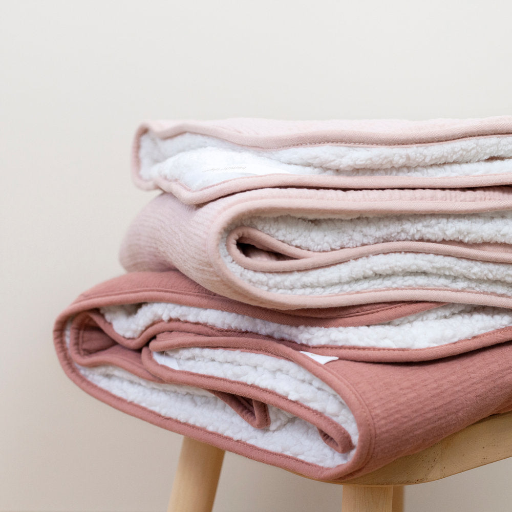 Bemini Couverture d'hiver Cadum bambi coton rose/écru
