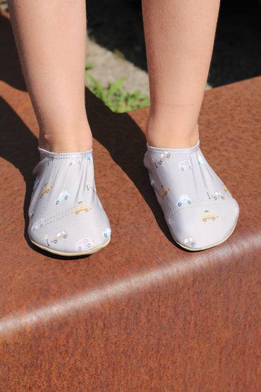 Slipstop Chaussons Antiderapants Cars Natural Grey