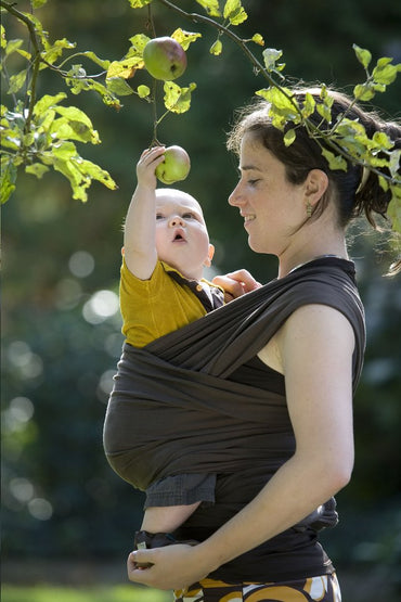 Babylonia Écharpe de portage extensible Tricot-Slen Organic coton bio Anthracite