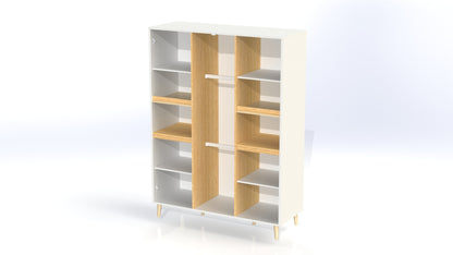 Pericles Kleerkast met 5 deuren Boho White