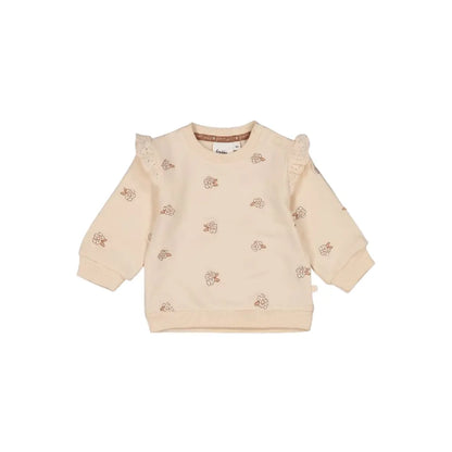 Feetje Sweater AOP - Flower Field m 80 Cream Meisjes