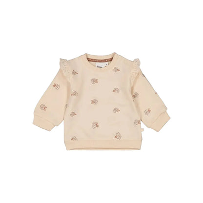 Feetje Sweater AOP - Flower Field m 74 Cream Meisjes