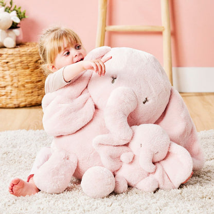 Nattou Maxi knuffel olifant 60 cm roze