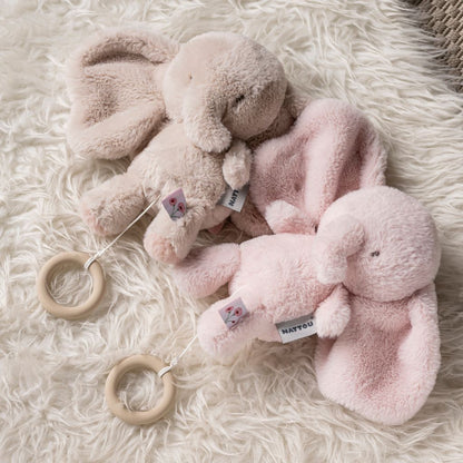 Nattou Boîte à musique à tirer éléphant sable