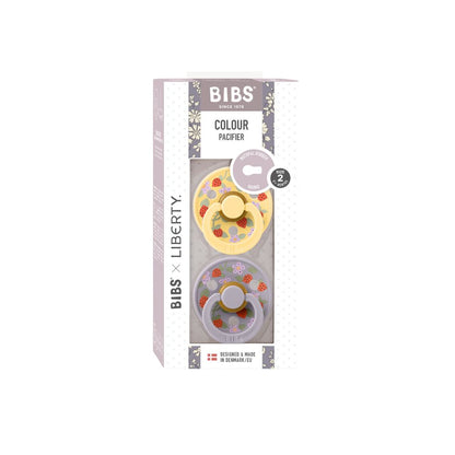 Bibs Fopspeen + 6 maanden Liberty Garden Strawberry Pale Multi - 2 stuks