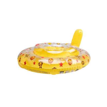 Baby zwemzitje Geel met Circusprint