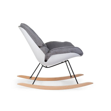 Childhome Chaise à bascule Lounge blanc/gris