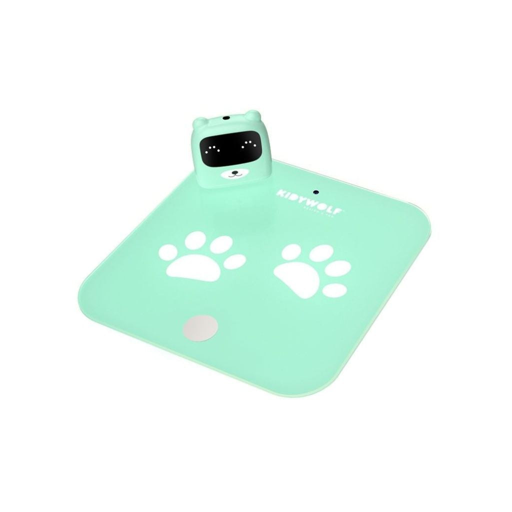 Baby weegschaal, KidyWolf, Digitale weeg -en meetweegschaal, 3 tot 150 kg, 2 tot 180cm, Cyaan