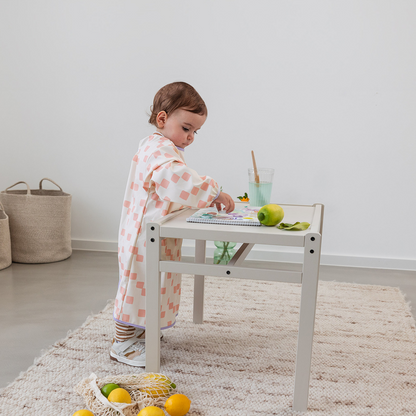 Lässig Bavoir à longues manches Happy Fruits Peach