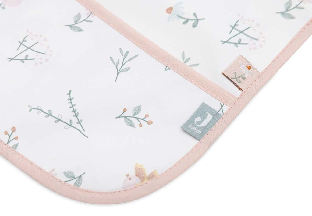 Jollein Slabbetje met mouwen waterdicht Lovely Birds wit