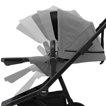 Thule Poussette Sleek Grey melange on black