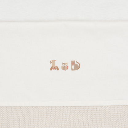 Jollein Laken voor wieg Animal Friends 75 x 100 cm