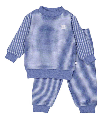 Feetje Pyjama Wafel Bleu Melange