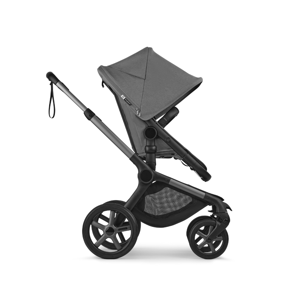 Bugaboo Poussette Fox 5 Renew avec nacelle Graphite / Moon Grey