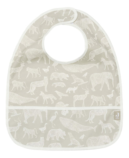 Jollein Bavoir Animals Waterproof Olive Green - 2 pièces