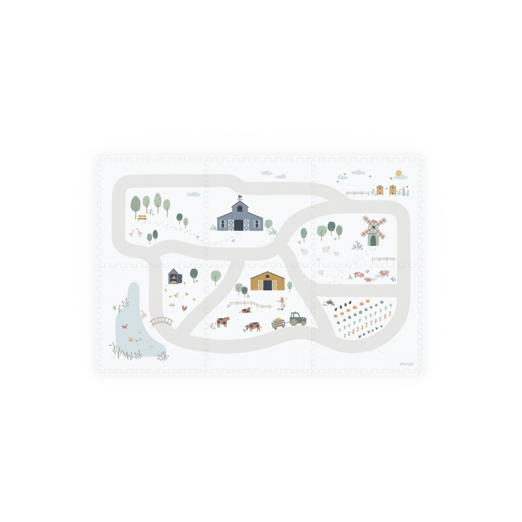 Play&Go Puzzelmat Farm Multi – 6 Stuks