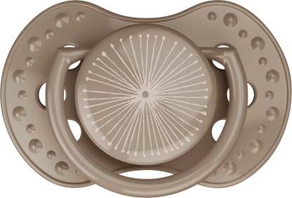 Difrax Sucette + 6 mois LOVI Dynamic Harmony Cream/Light Brown - 2 pièces 