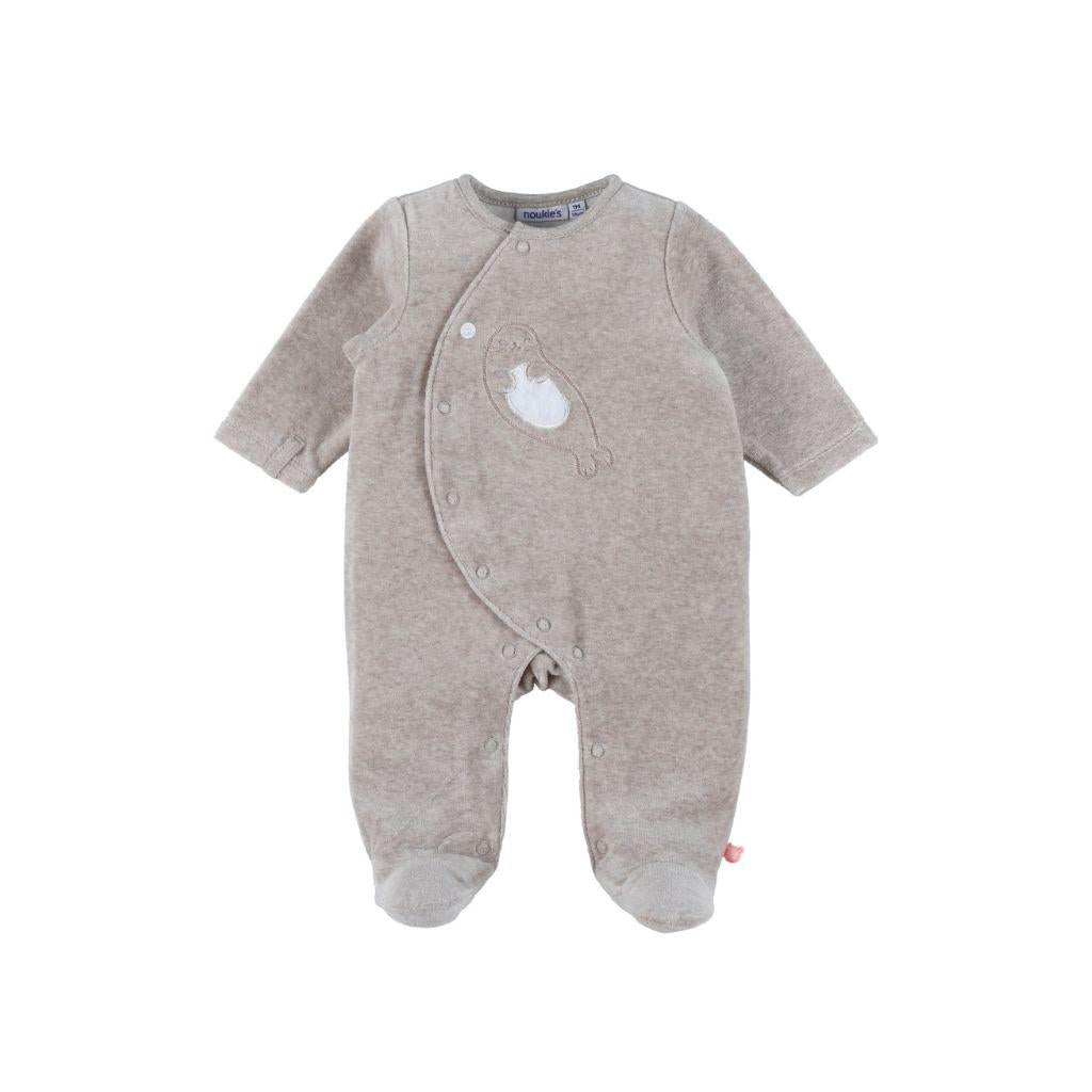 Noukie's Pyjama velours Seal beige unisexe