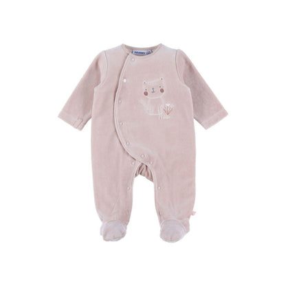 Noukie's Pyjama Fluweel Nappy cat  uniseks roze