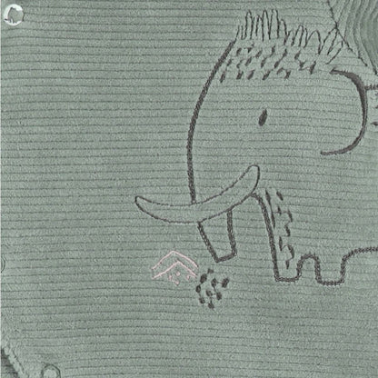 Noukie's Pyjama fluweel Funny Mammoet groen