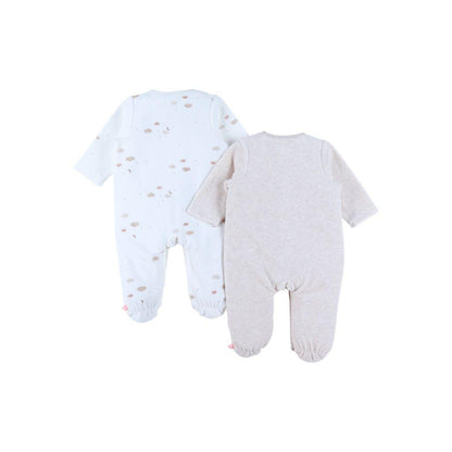 Noukie's Set de 2 pyjamas en velours Fluffy unisexe