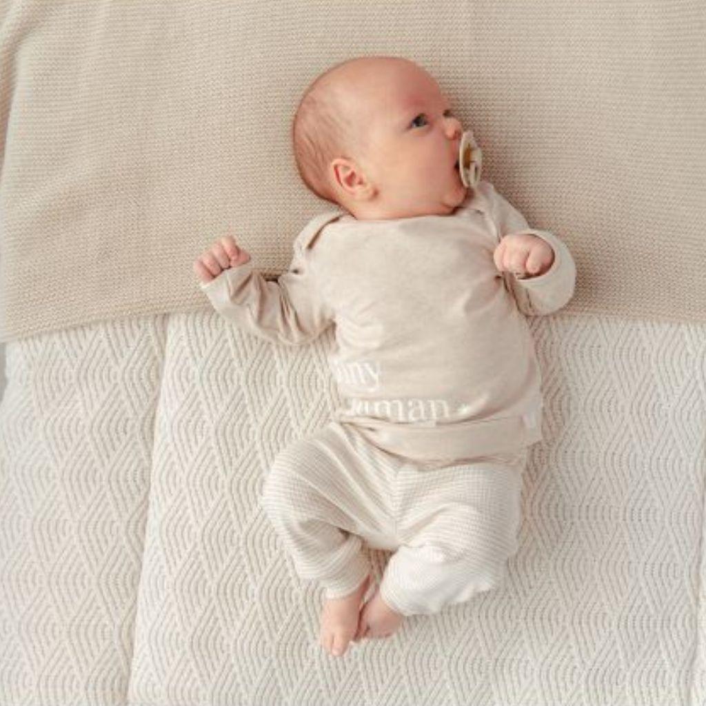 B*E*S*S Pantalon Pinstripe Sand