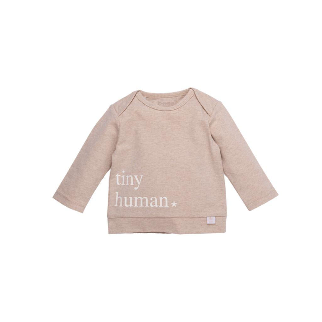 B*E*S*S T-shirt à longues manches Tiny Human* Melange Sand