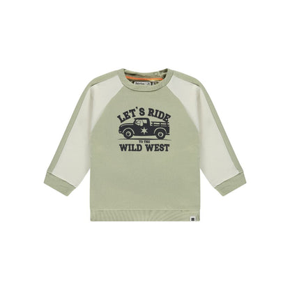 Sweat-shirt BabyFace vert sauge