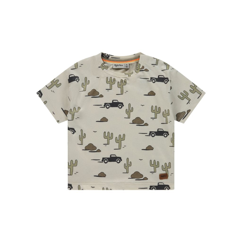 T-shirt BabyFace AOP Off-White Vert/Blanc