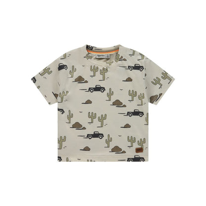 T-shirt BabyFace AOP Off-White Vert/Blanc