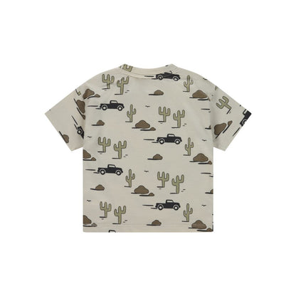 T-shirt BabyFace AOP Off-White Vert/Blanc