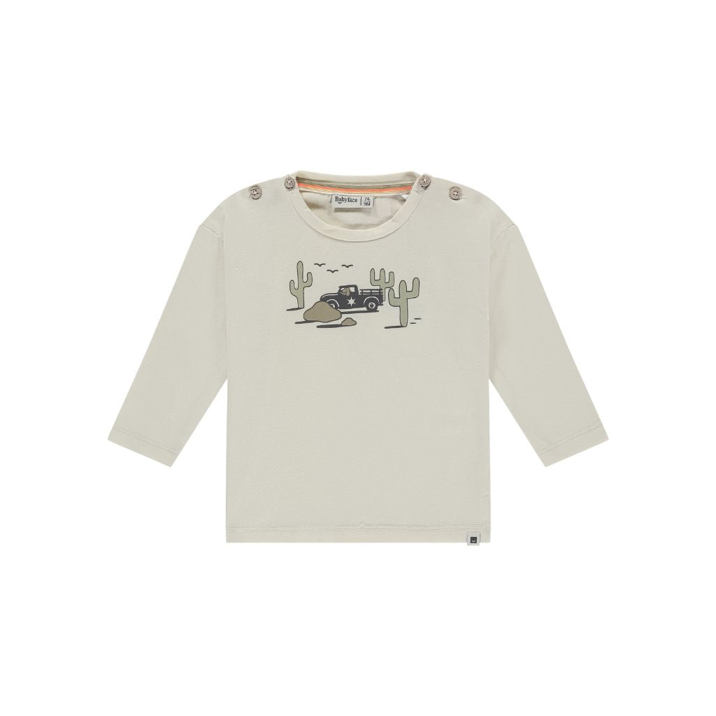 T-shirt BabyFace à manches longues Off-White