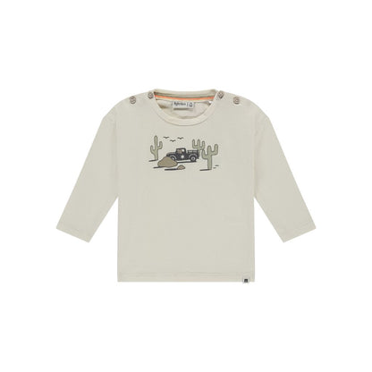 T-shirt BabyFace à manches longues Off-White