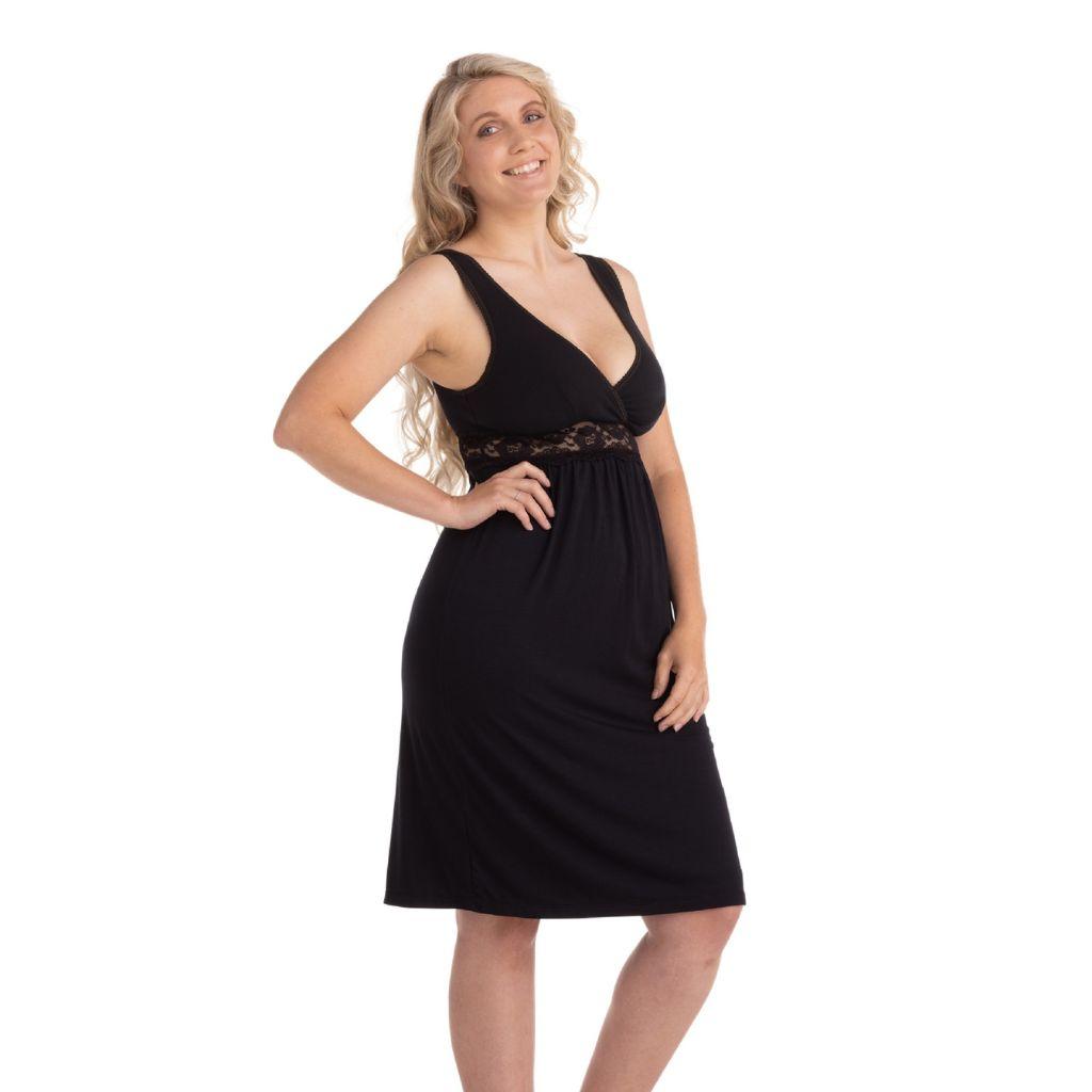 Carriwell Robe de nuit de maternité et d'allaitement noir