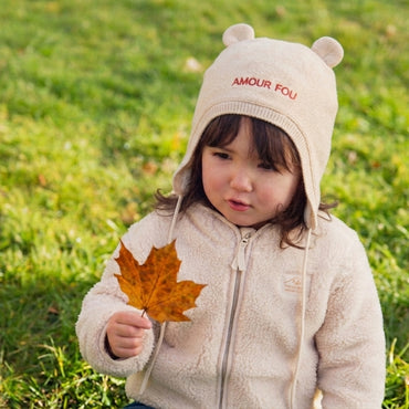 Chamaye Bonnet Beanie Amour Fou Unisexe Beige