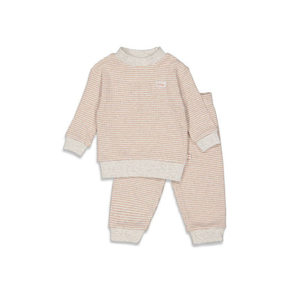 Feetje Pyjama wafel melange stroopwafel uniseks