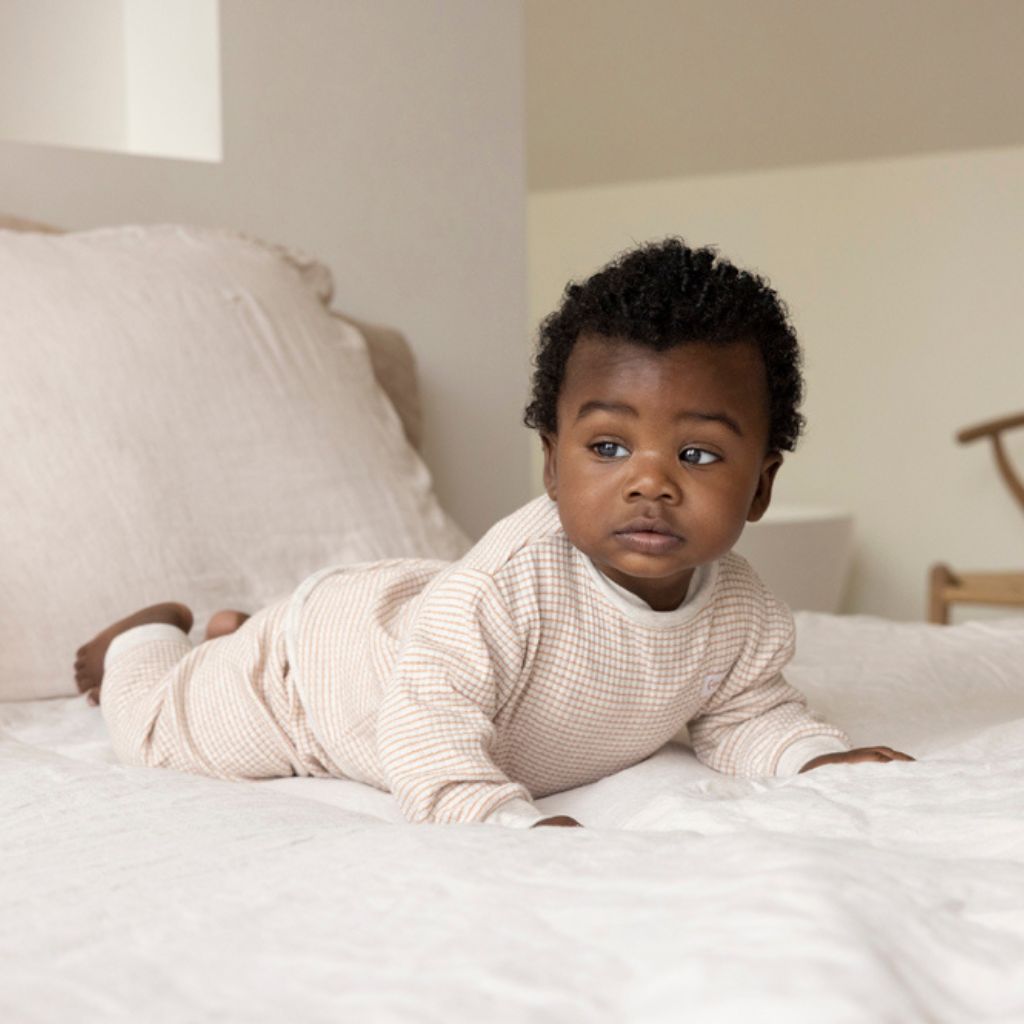 Feetje Pyjama wafel melange stroopwafel uniseks