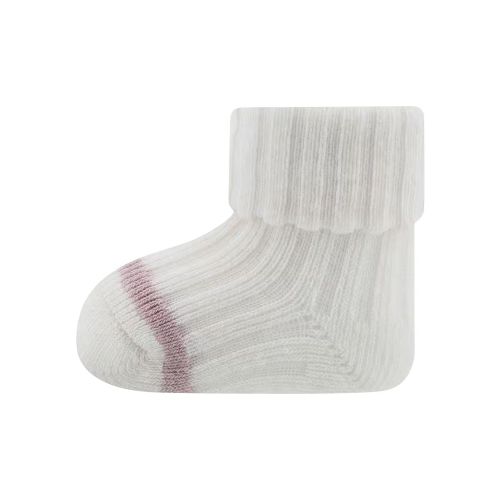 Ewers Chaussettes New Born Uni Rose/Rayures – 3 paires