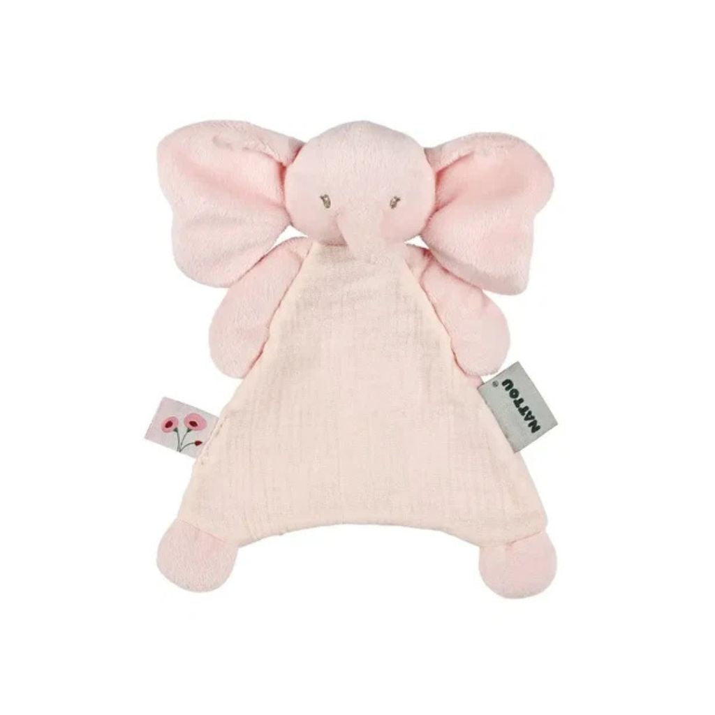 Nattou Mini doudou éléphant rose