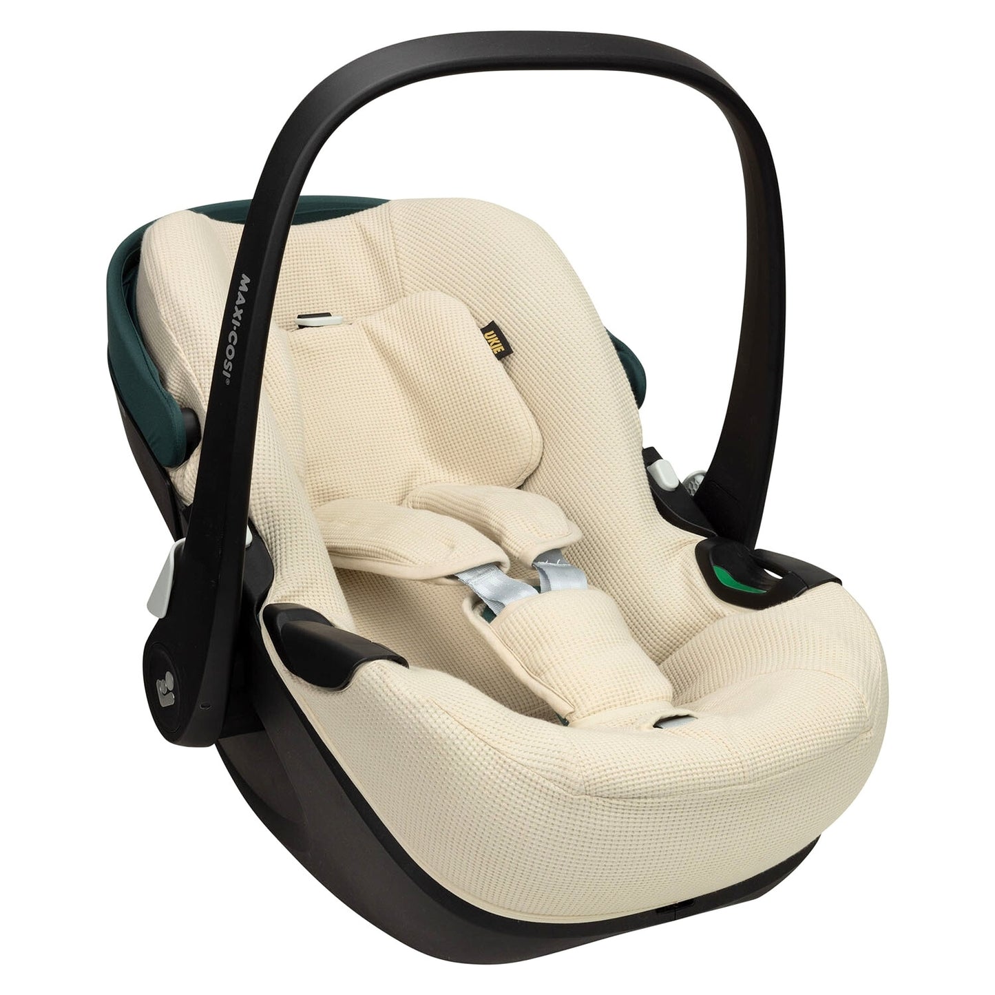 Ukje Housse de siège-auto pour Maxi-Cosi Pebble 360 Pro (2) Groupe 0 en tissu gaufré beige