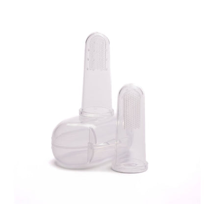 Babyton Brosse à dents en silicone pour doigt - 2 pièces