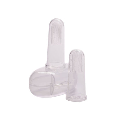 Babyton Brosse à dents en silicone pour doigt - 2 pièces
