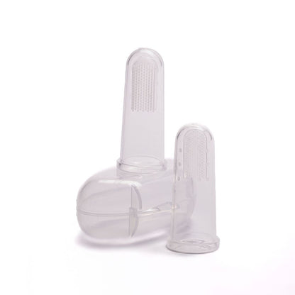 Babyton Brosse à dents en silicone pour doigt - 2 pièces